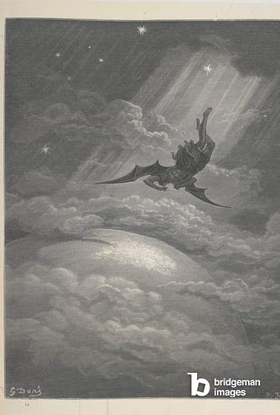Illustration for Milton's Paradise Lost (engraving) / British Library, London, UK /© British Library Board / Bridgeman Images