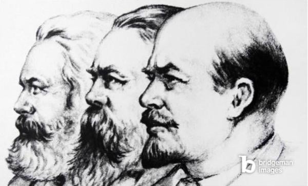 Left to Right Karl Marx Friedrich Engels Vladimir Lenin / © Universal History Archive/UIG / Bridgeman Images