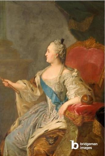 Catherine the Great, 1763 (oil on canvas), Rokotov, Fedor Stepanovich (c.1735-1808) / Russian, Tretyakov Gallery, Moscow, Russia © Bridgeman Images